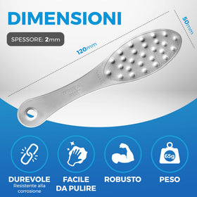 Imperial Feet stainless steel foot scraper fine-side for maintenance