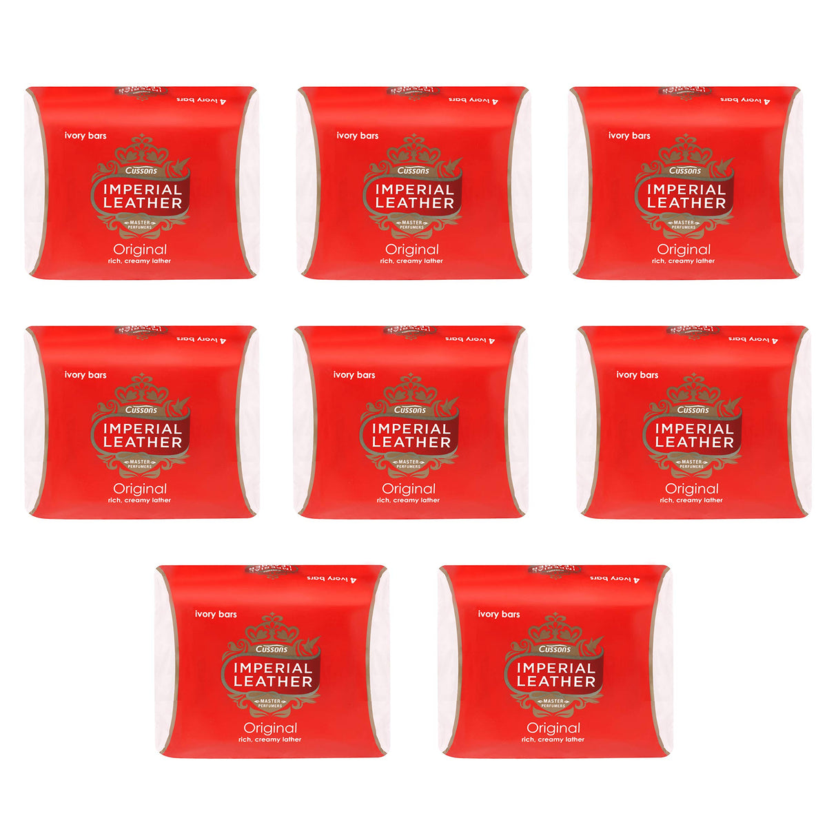 Imperial Leather bar soap close-up reveals fragrance notes including rose, cumin, and lavender.