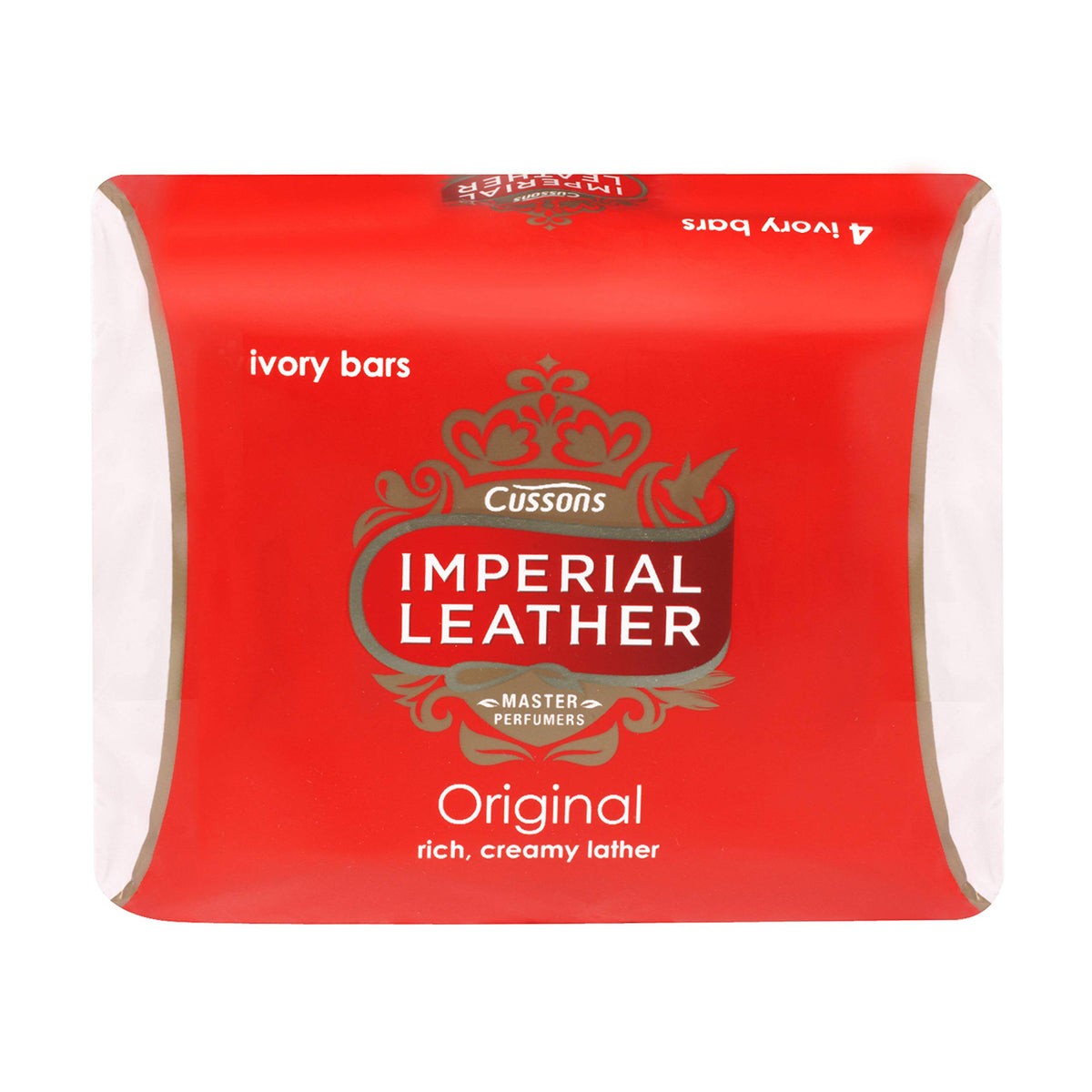 Imperial Leather Original Bar Soap bulk pack showing 32 bars for family use.