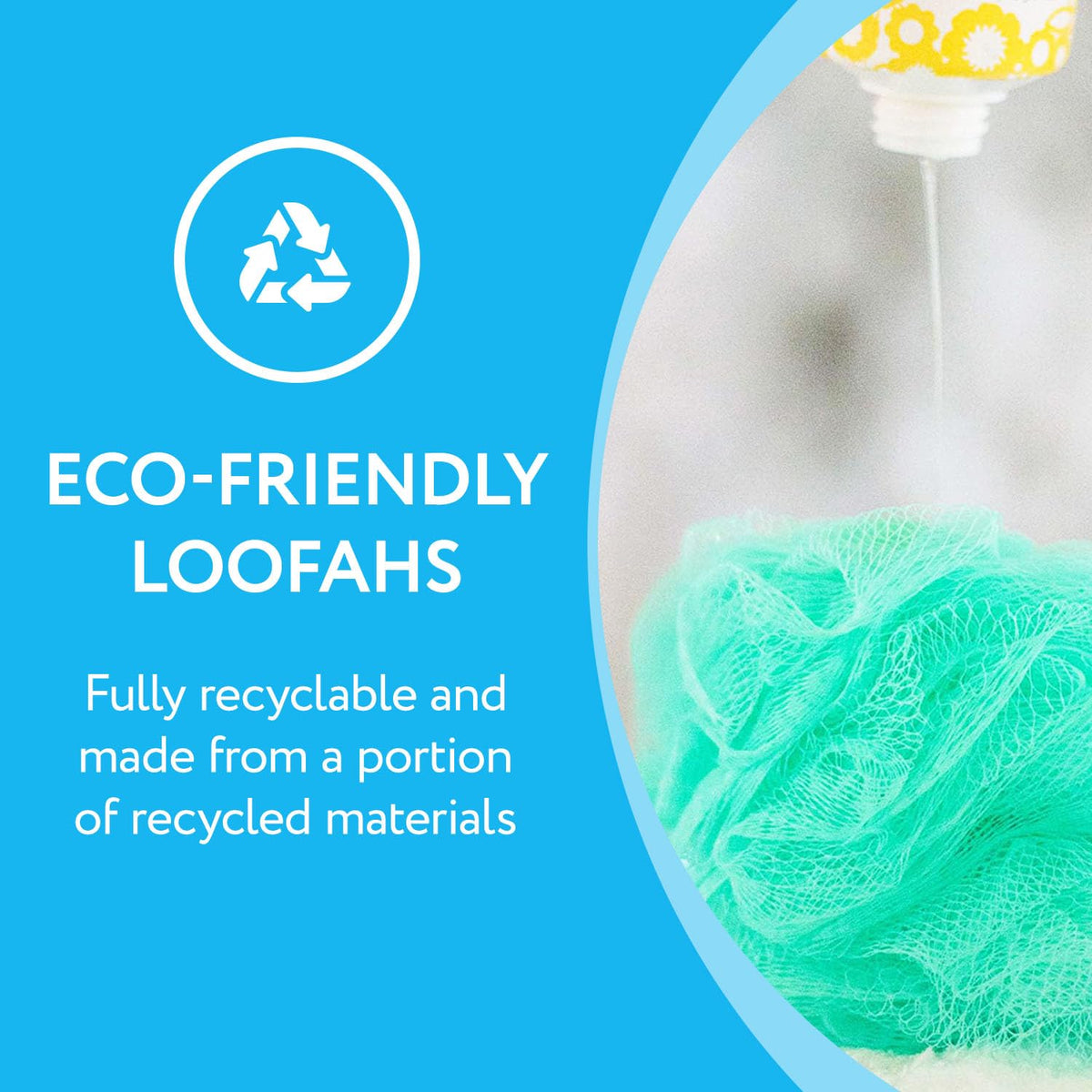 IMPRESA 5-inch loofah sponge textured surface for gentle cleansing