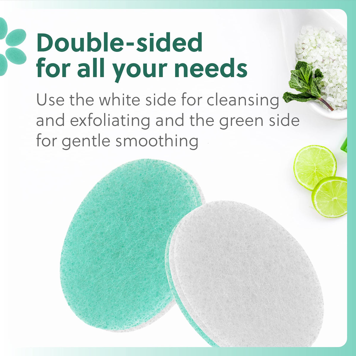IMPRESA blue-side exfoliation detail showing targeted texture for rough patches.
