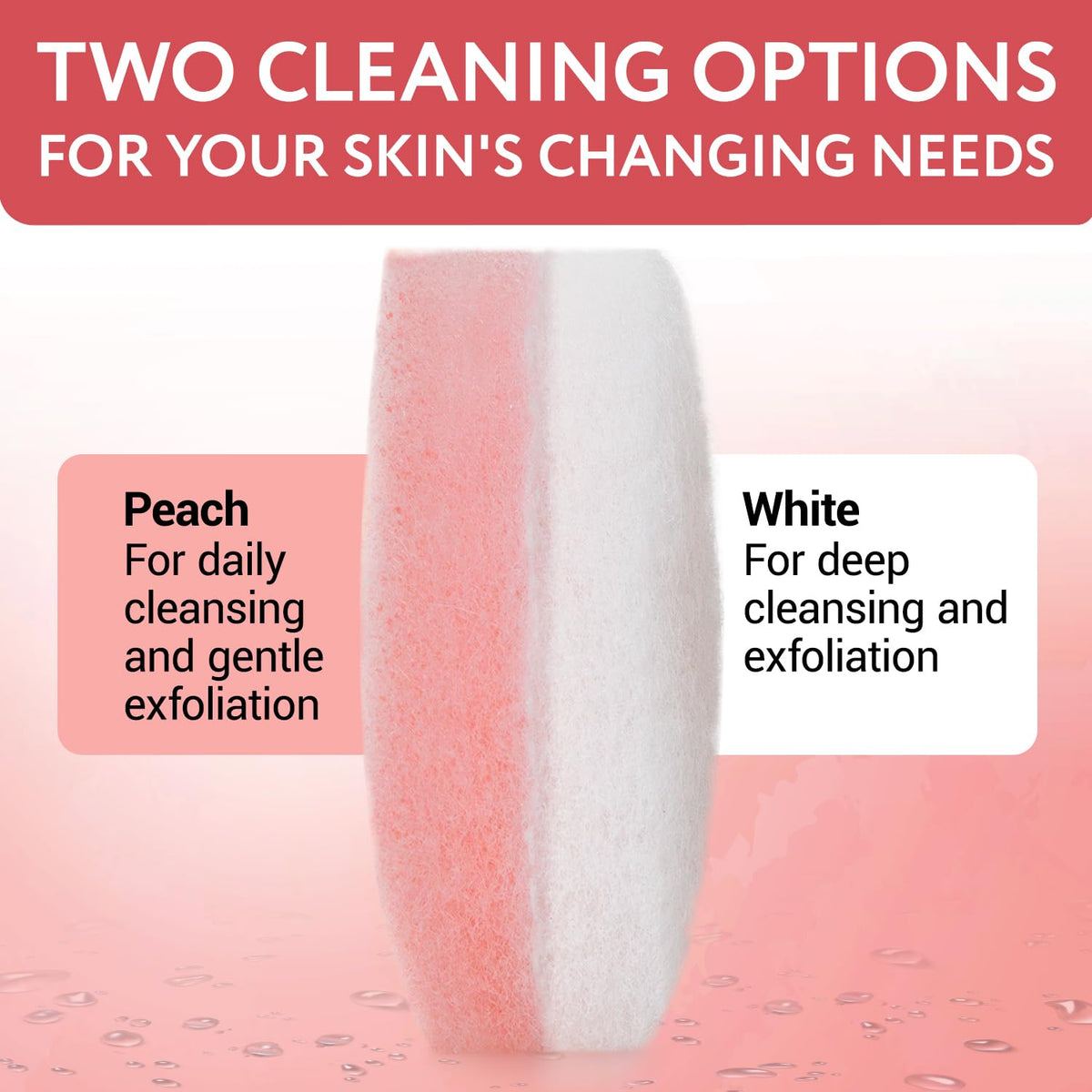 IMPRESA dual-sided facial scrub pad white side for deep exfoliation and texture improvement