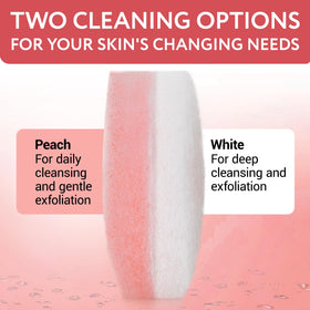 IMPRESA dual-sided facial scrub pad white side for deep exfoliation and texture improvement