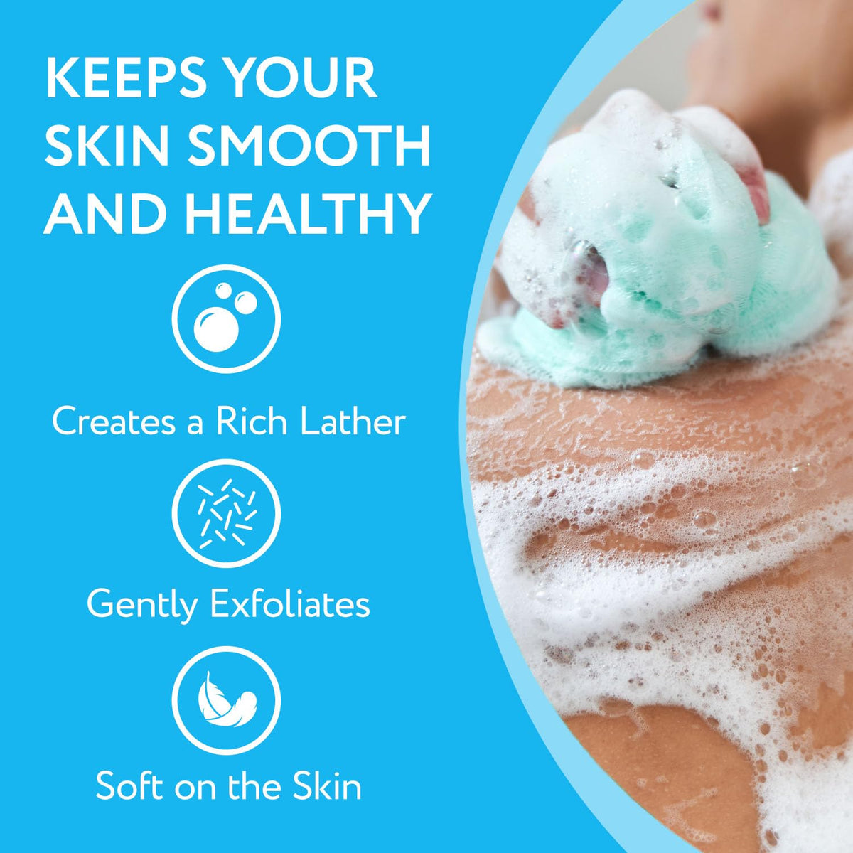 IMPRESA loofah scrubber durable recyclable material for long-lasting use