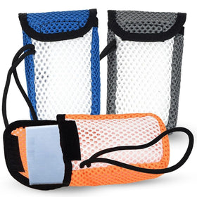 IMPRESA Exfoliating large bar soap saver pouch, dual-sided mesh for gentle lather and exfoliation.