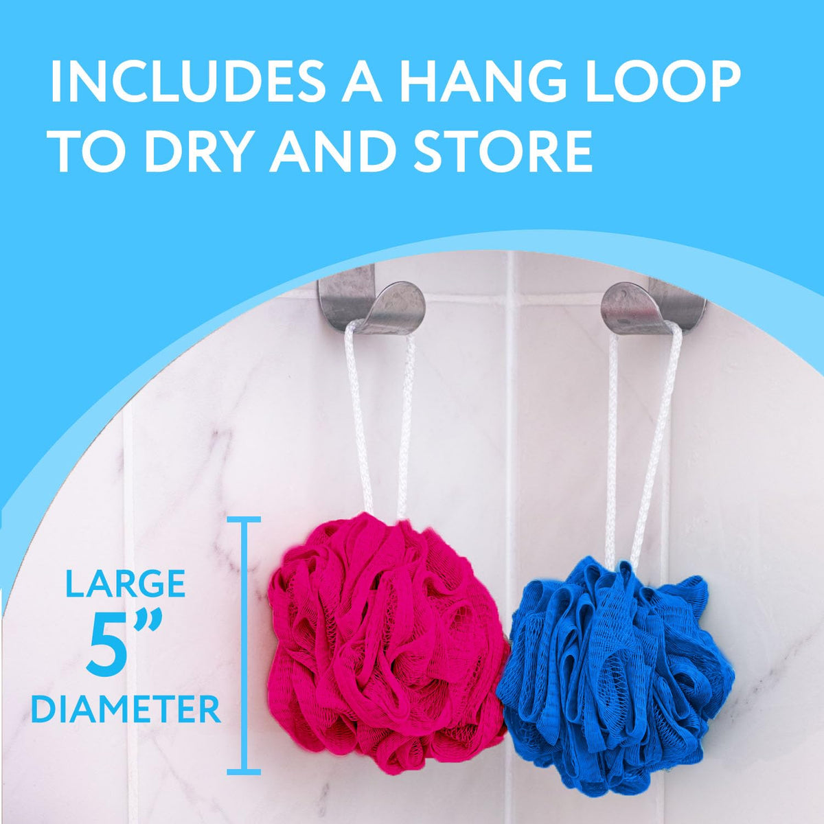 IMPRESA loofah sponge set easy to rinse and quick-dry design