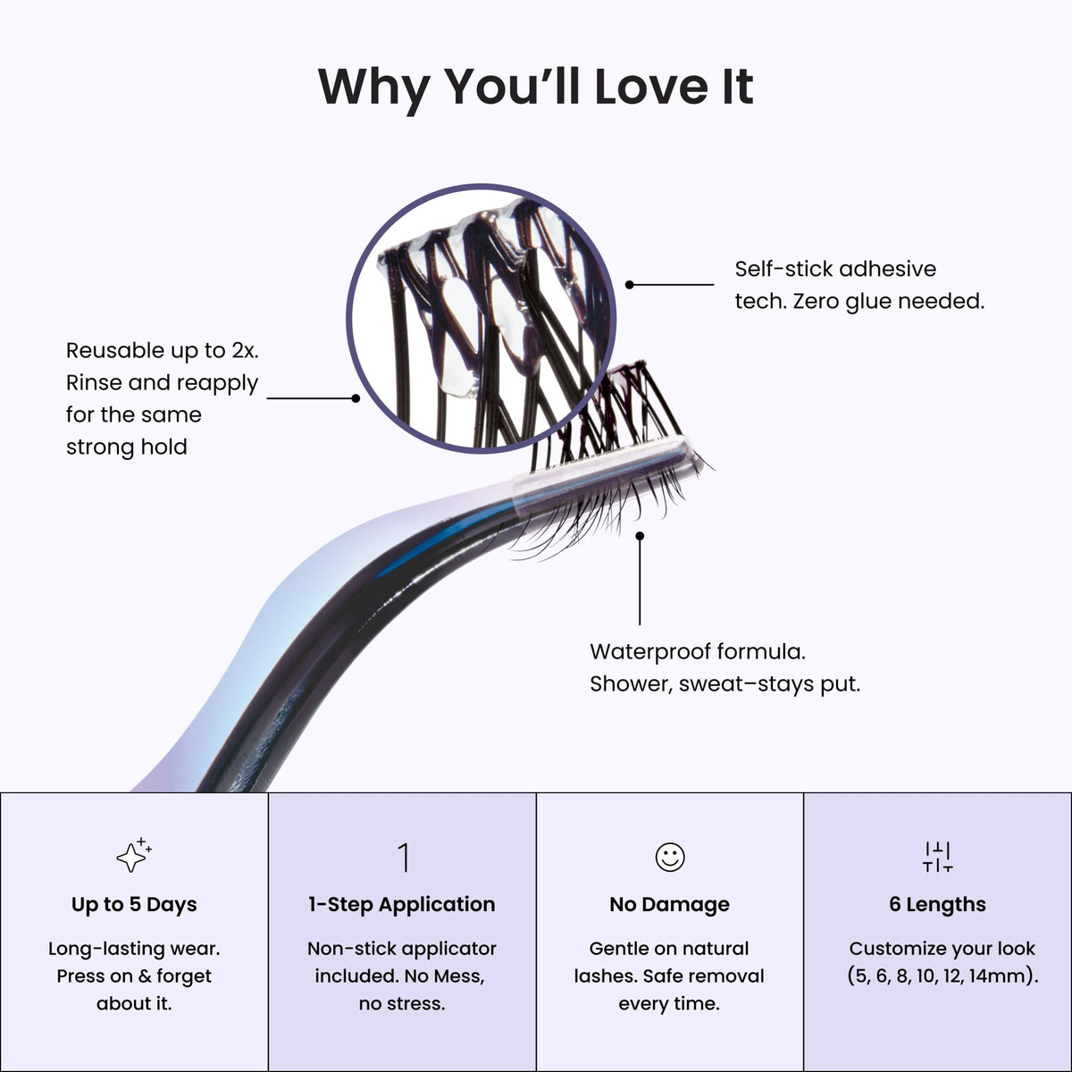 Easy application and removal without damaging natural lashes using Kiss Impress.
