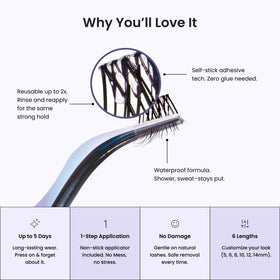 Easy application and removal without damaging natural lashes using Kiss Impress.