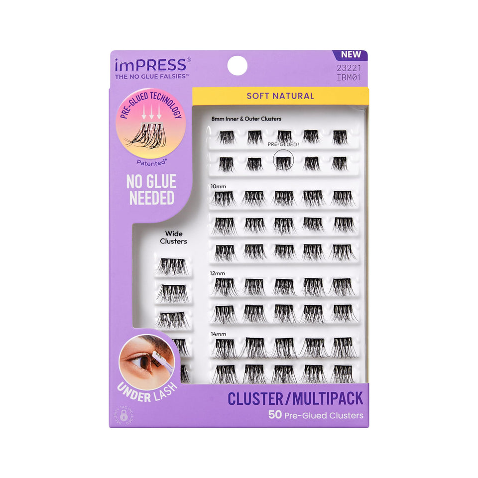 imPRESS Kiss Impress soft natural clusters 10mm-14mm for a natural, easy-to-apply lash look