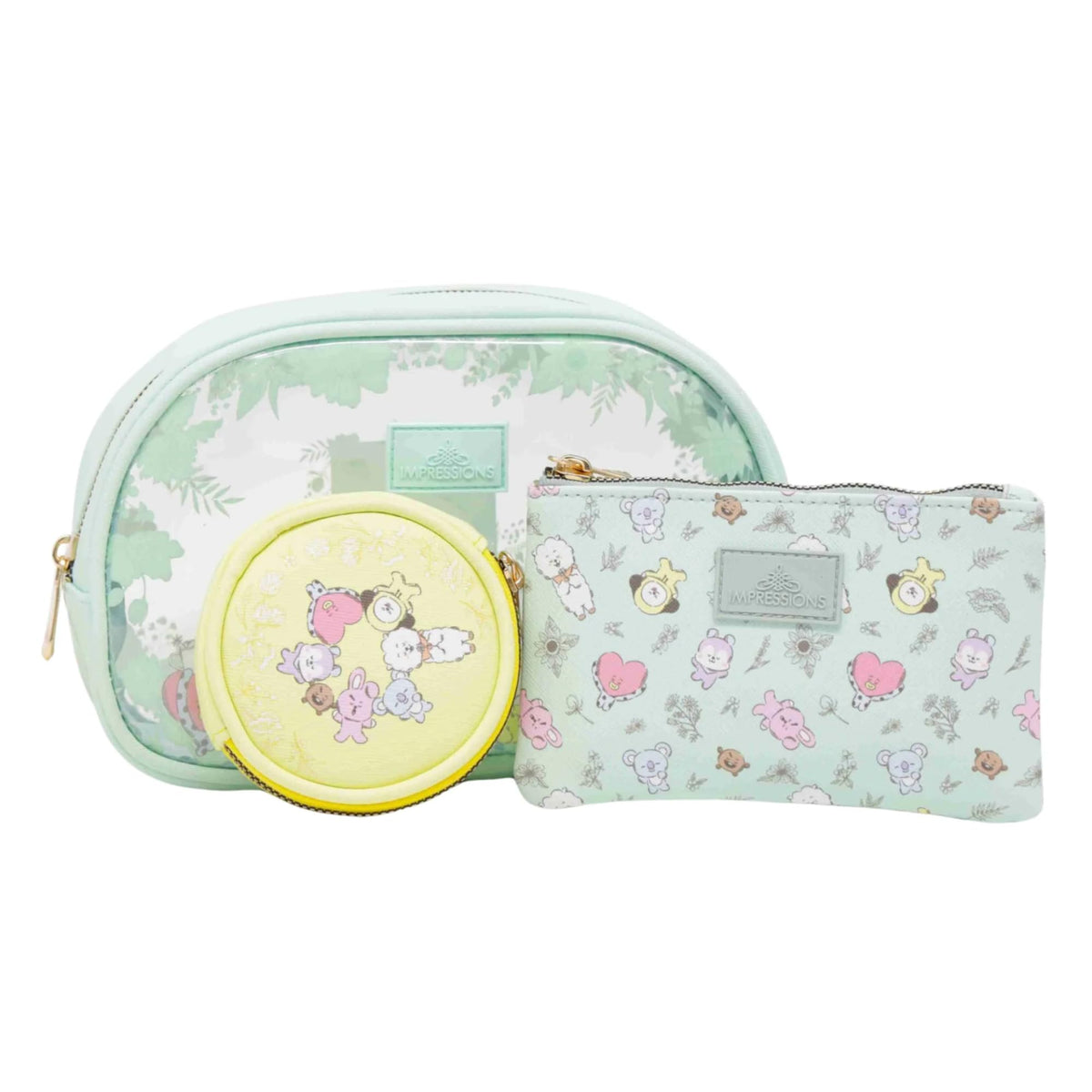 Impressions Vanity BT21 large clear pouch for easy visibility and travel use