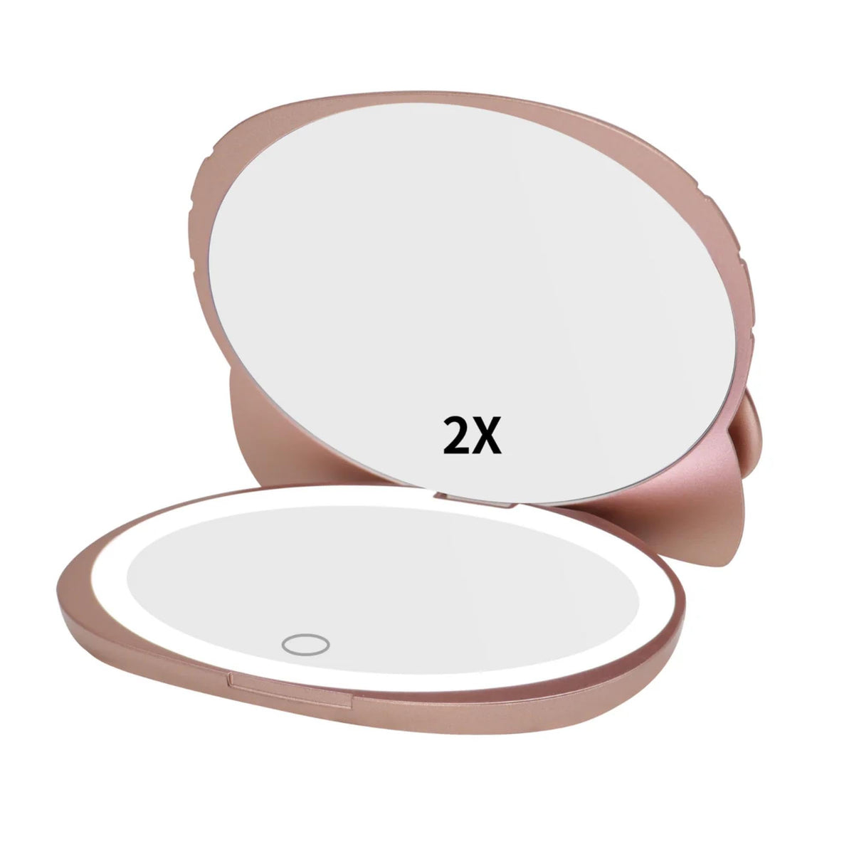 Hello Kitty vanity mirror with daylight LEDs for accurate color in hotel bathrooms.