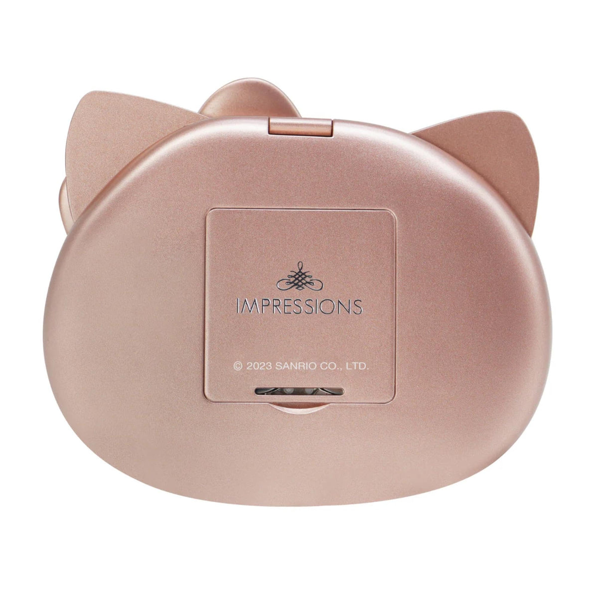 Impressions Vanity Hello Kitty rose gold travel mirror with portable design.