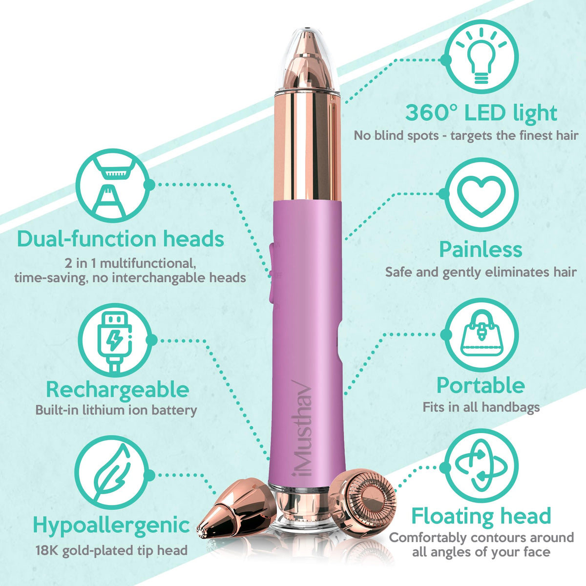 iMusthav eyebrow trimmer brow-shaping close-up for clean lines