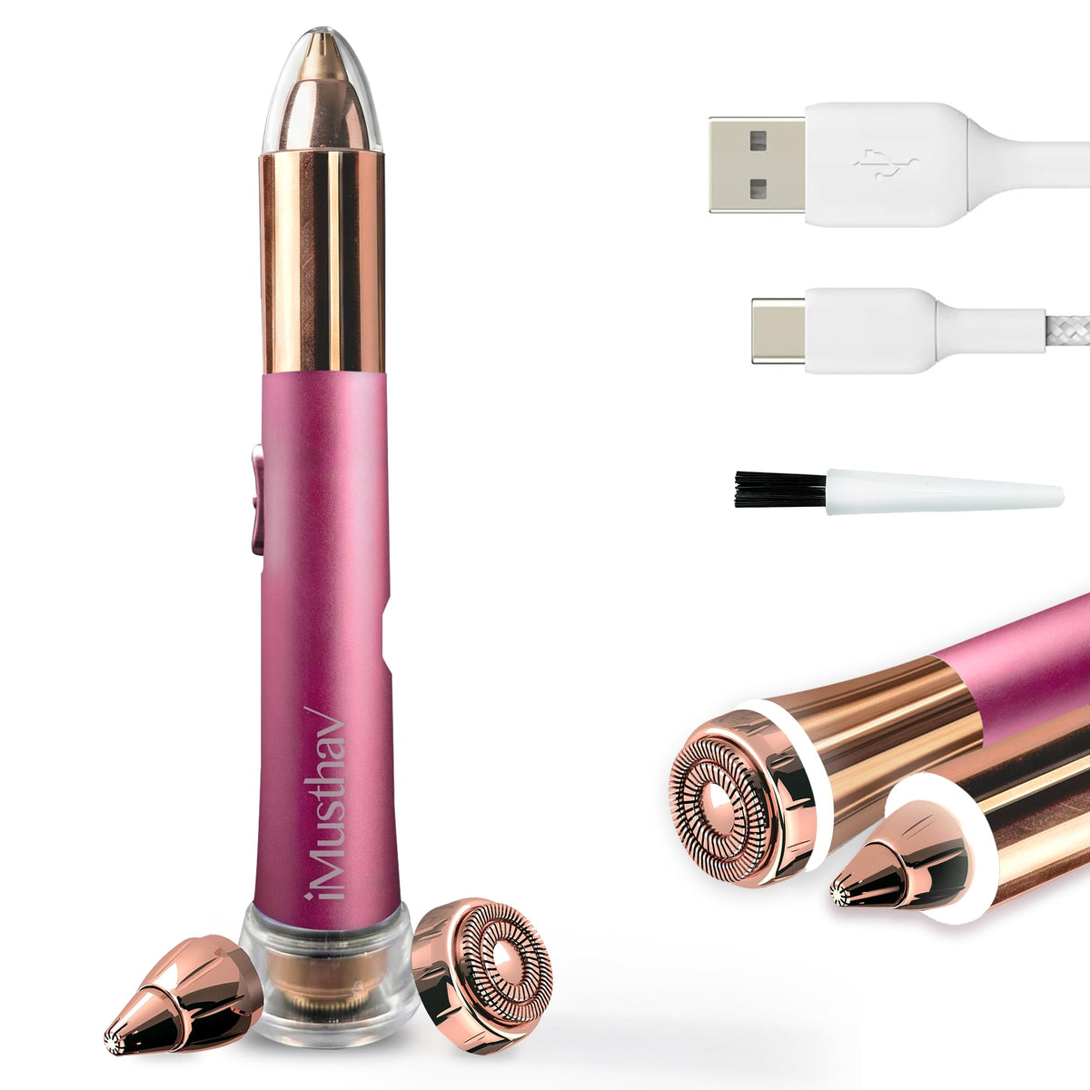 iMusthav nose-hair-trimmer with pencil tip for painless nose and eyebrow grooming