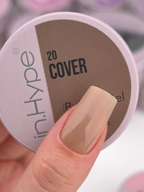 IN.HYPE camouflage gel nail extension application demonstrating sculpting control