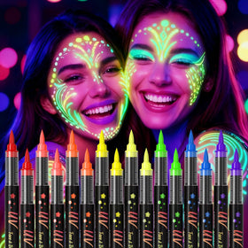 INAFKDPONR 16-color luminous body painting for vibrant UV glow.