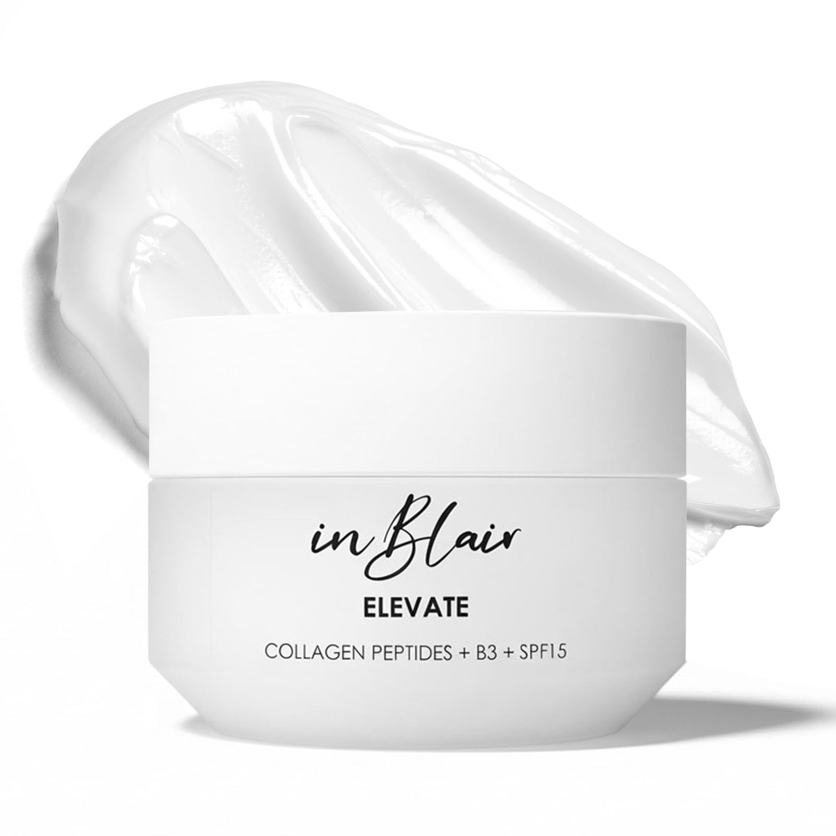 Inblair Elevate Cream jar closeup highlighting rich hydration.