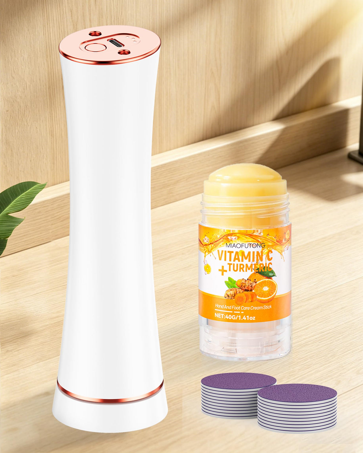Incamity Electric Foot File main unit for at-home smoothing and callus removal