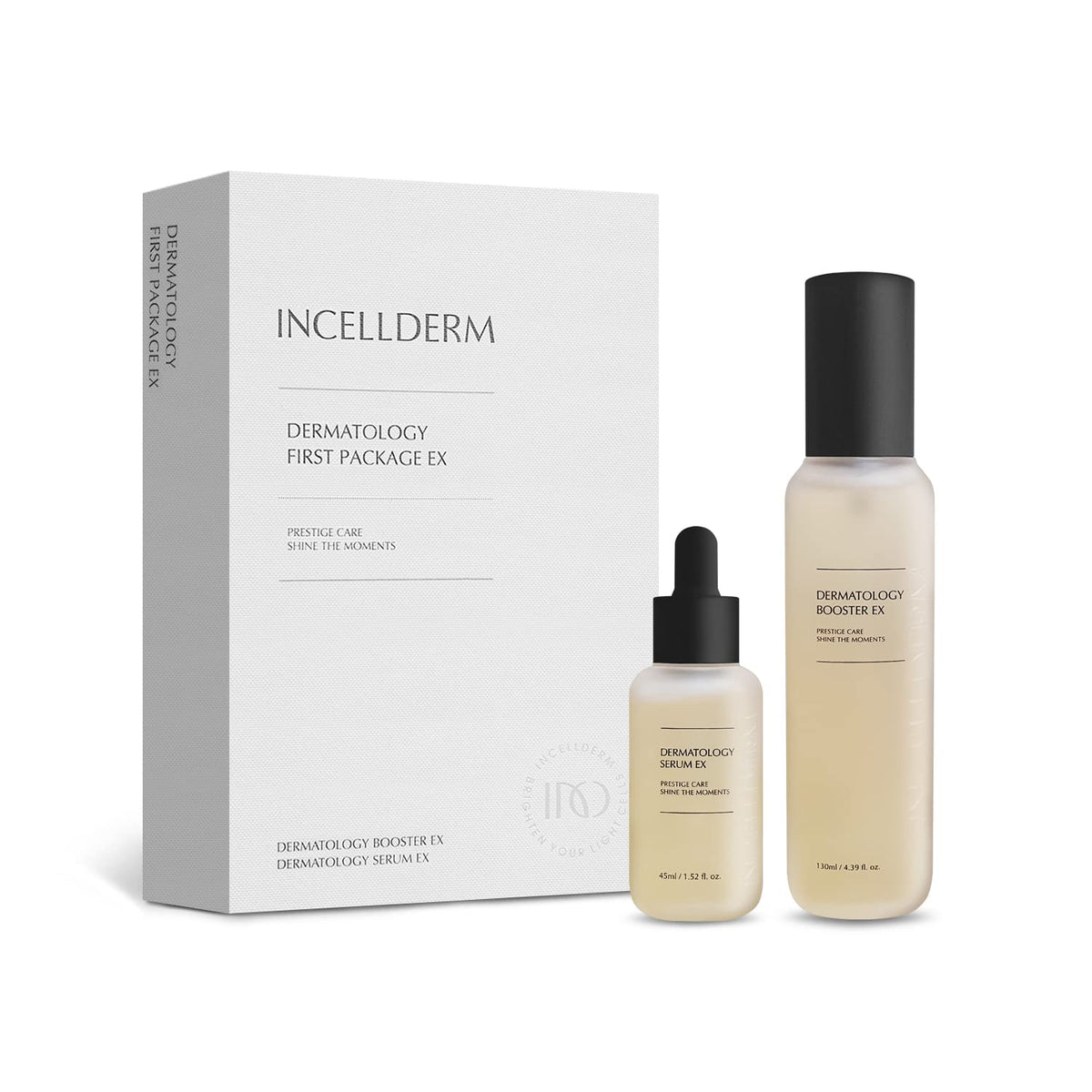 INCELLDERM Riman Booster EX bottle for quick, hydrating skin support.