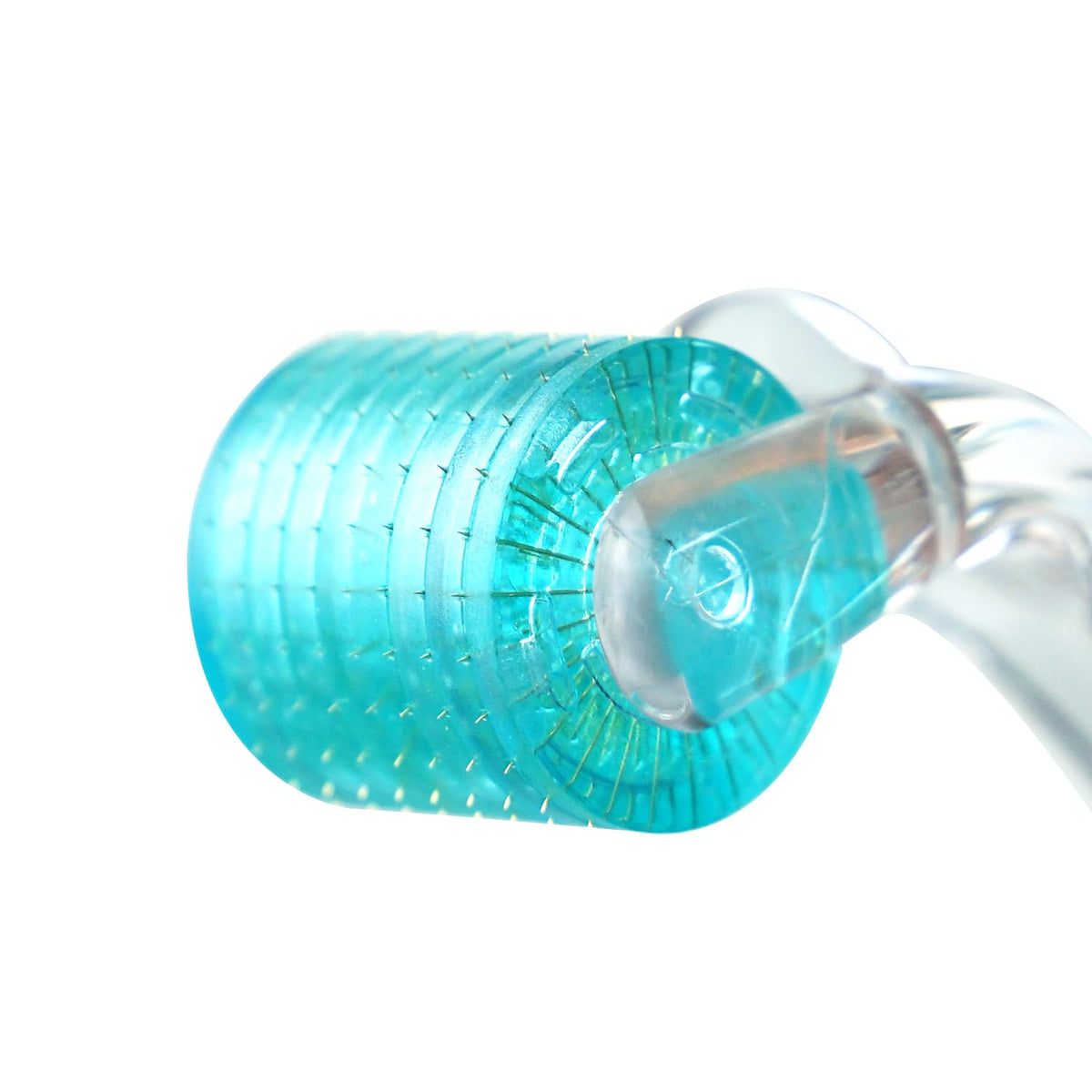 INCELLICE Derma Roller sky-blue body showcases a portable skincare tool ready for travel.