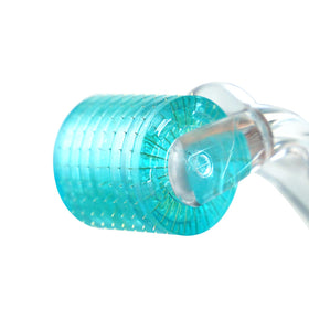 INCELLICE Derma Roller sky-blue body showcases a portable skincare tool ready for travel.