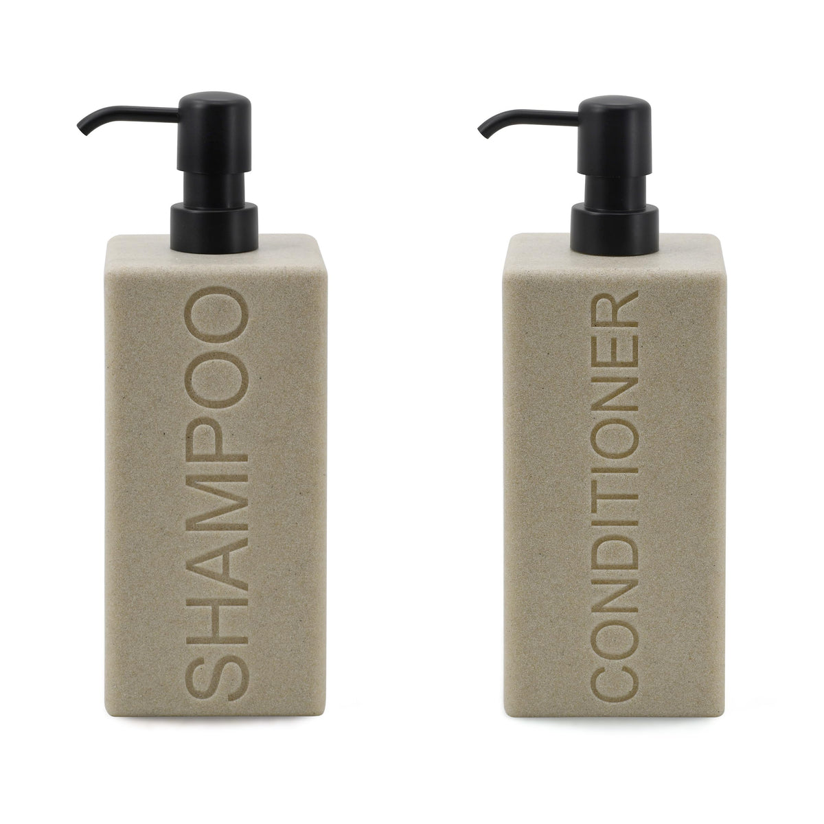 Indecor Home rectangular resin dispenser with pump for organized bathroom storage and minimal waste.