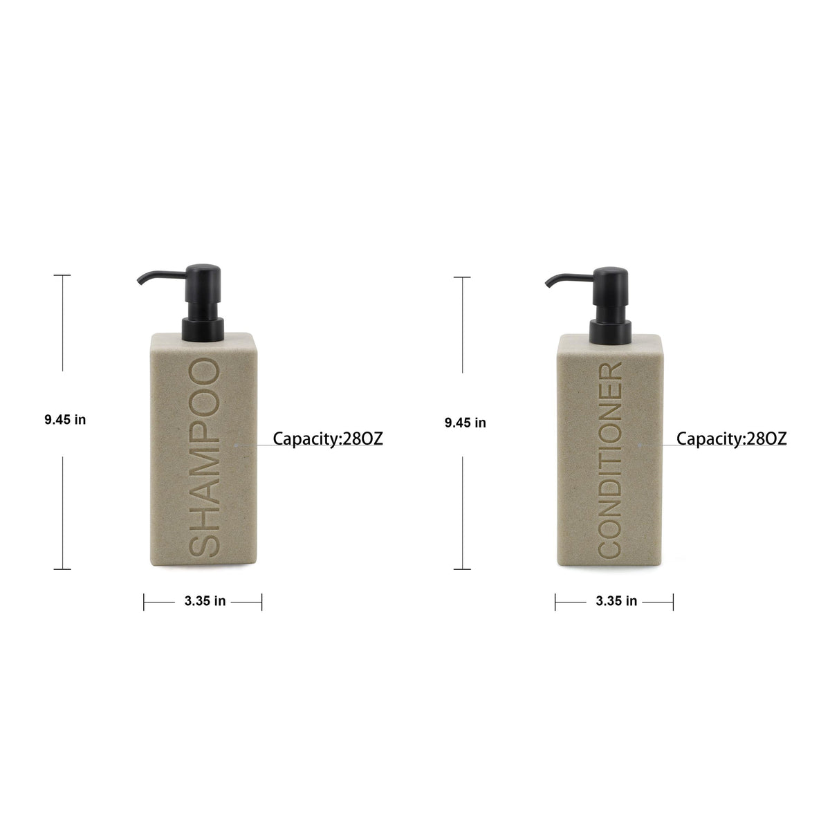 Indecor Home tan finish dispenser offers warm, spa-inspired styling.