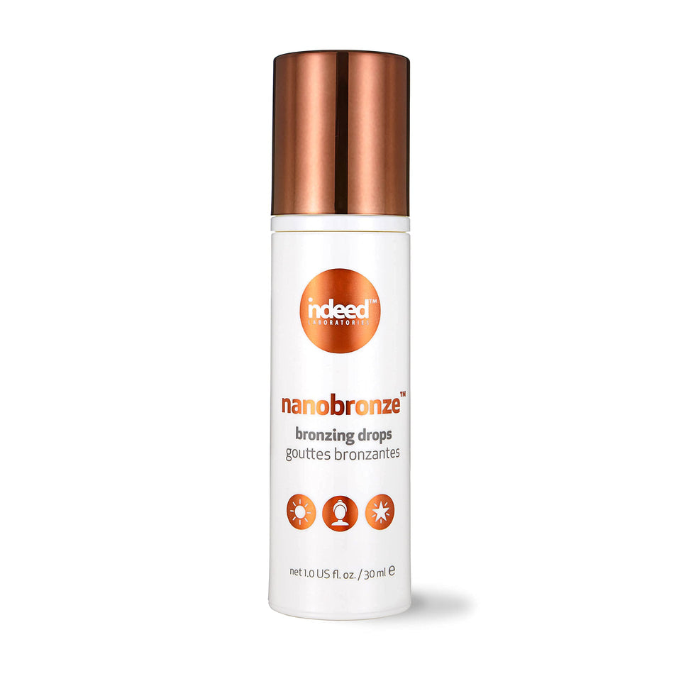 Indeed Nanobronze bottle pour highlights effortless sunless glow.