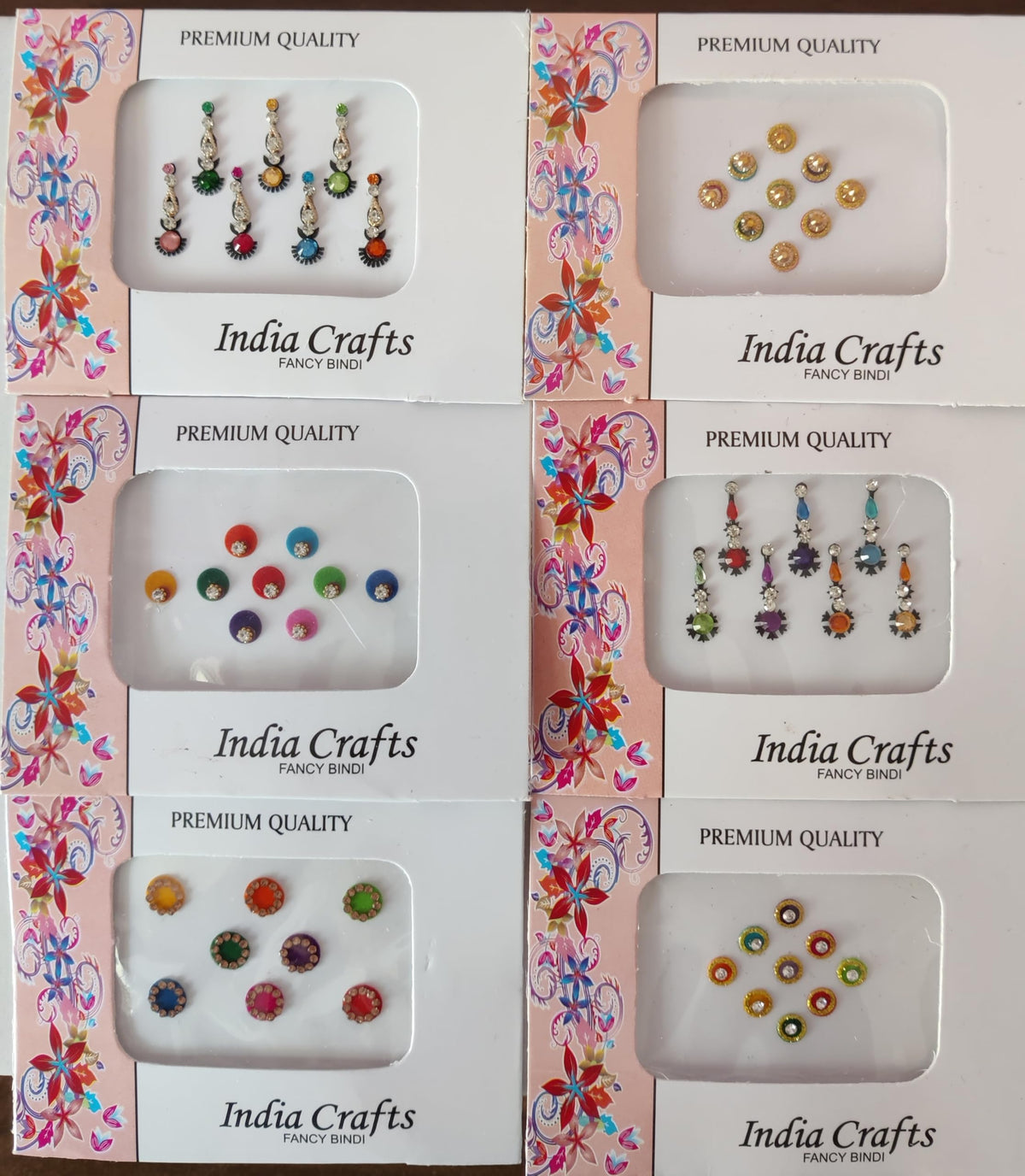 India Crafts crystal rhinestone bindi closeup: sparkling accents for glam moments