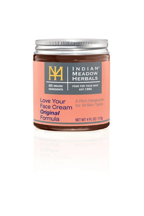 Indian Meadow Herbals Love Your Face Cream jar closeup highlighting rich moisture