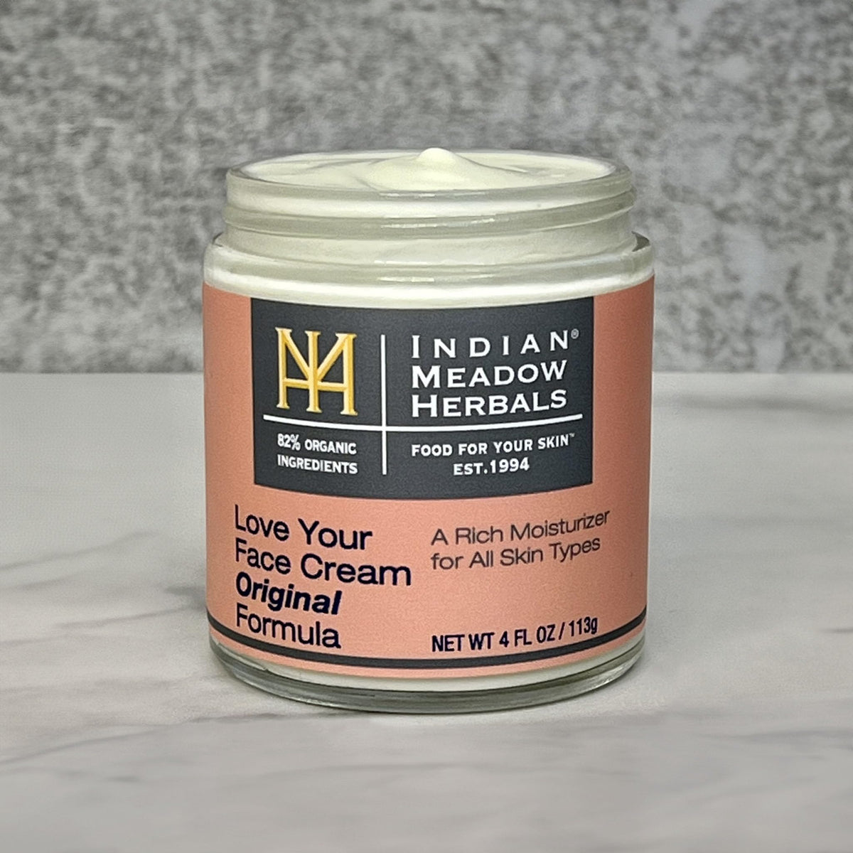 Indian Meadow Herbals Love Your Face Cream texture closeup reveals creamy richness