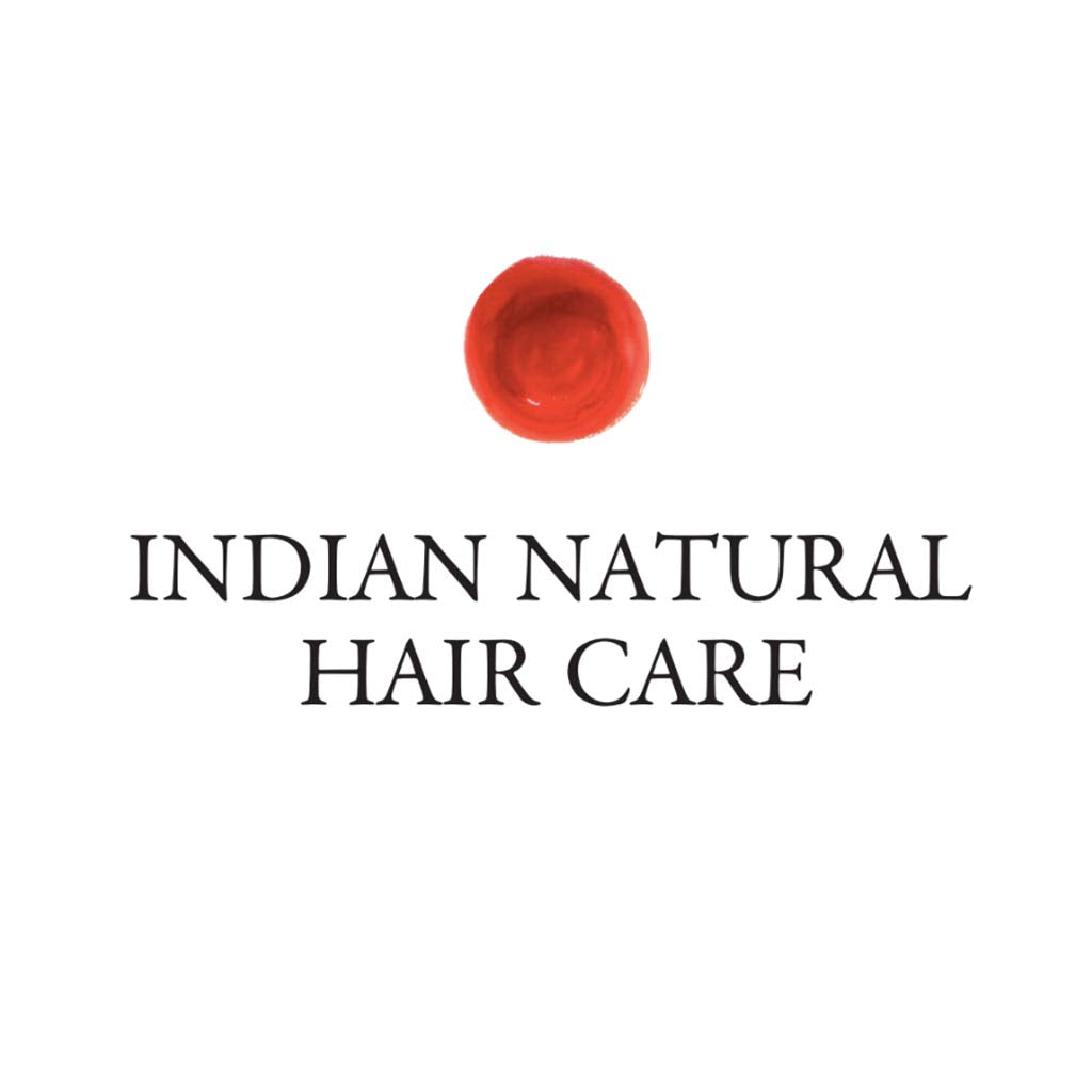 INDIAN NATURAL HAIR CARE henna powder red hair dye organic label emphasizes vegan chemical-free formula
