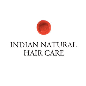 INDIAN NATURAL HAIR CARE henna powder red hair dye organic label emphasizes vegan chemical-free formula