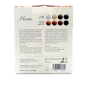 INDIAN NATURAL HAIR CARE henna powder red hair dye swatches copper shade preview