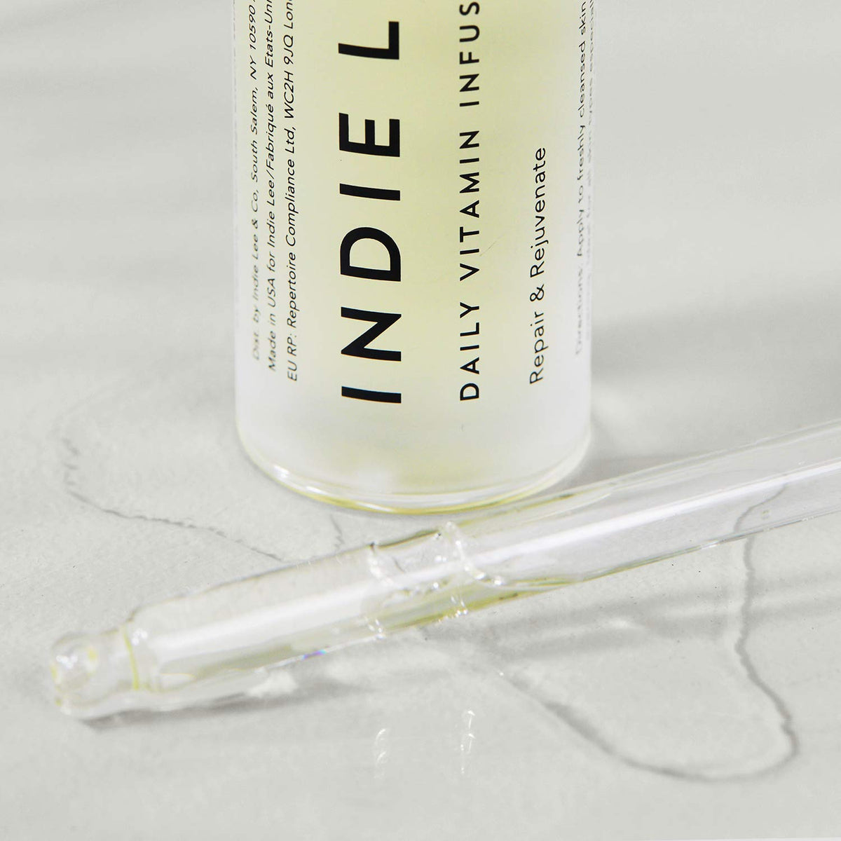 Indie Lee Rosehip seed oil ingredient highlighting antioxidant nourishment.