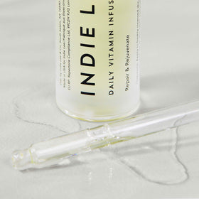 Indie Lee Rosehip seed oil ingredient highlighting antioxidant nourishment.