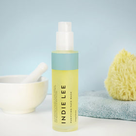 Indie Lee Purifying Face Wash rose damascena for soft, supple skin after cleansing.
