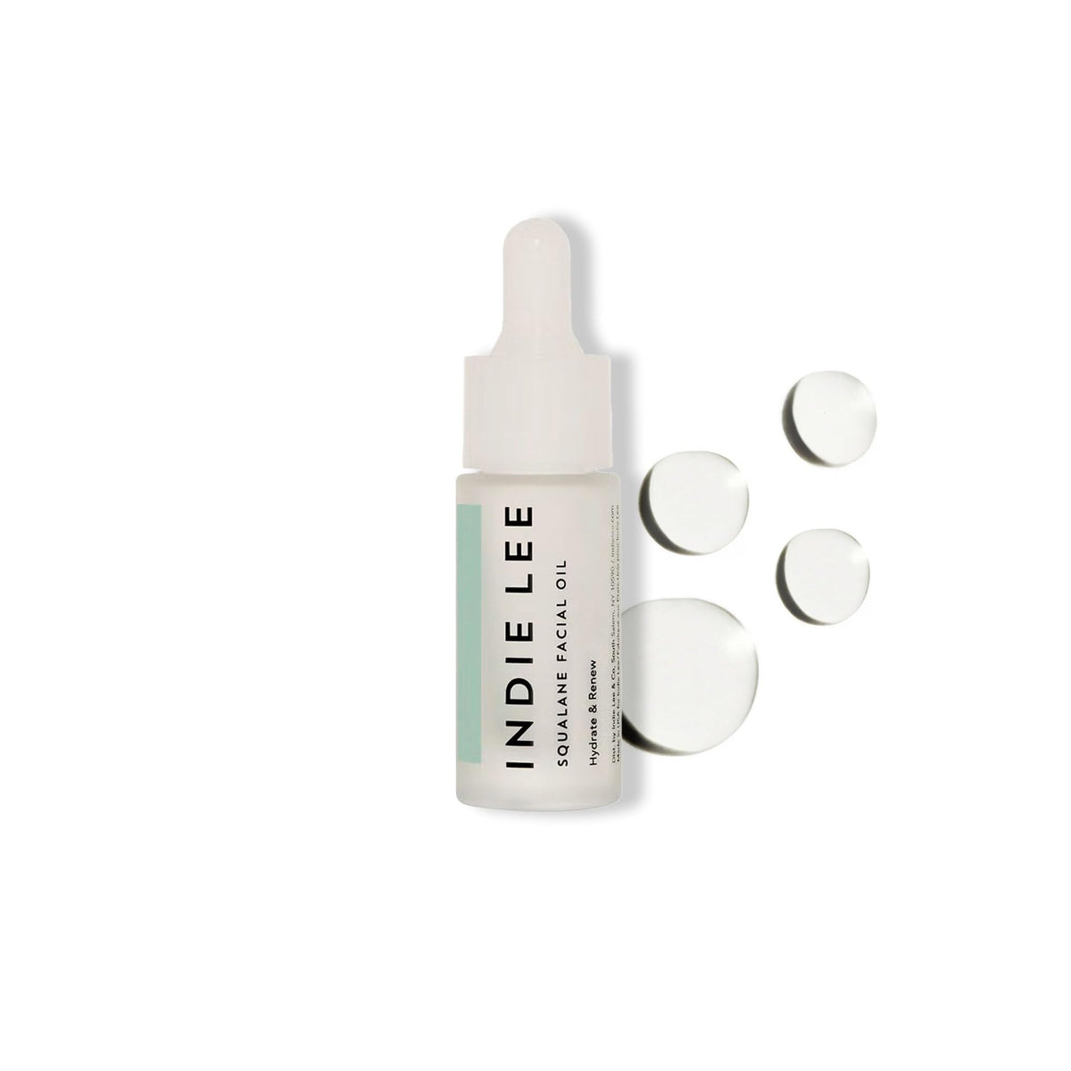 Indie Lee Squalane Oil bottle offering non-greasy hydration for all skin types.