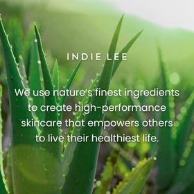 Indie Lee Squalane Oil on damp skin aids gentle absorption and slip.