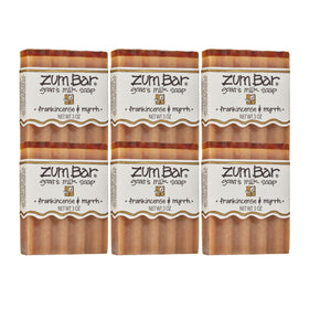 Indigo Wild goat milk soap bar with frankincense and myrrh for a soothing, aromatic wash.