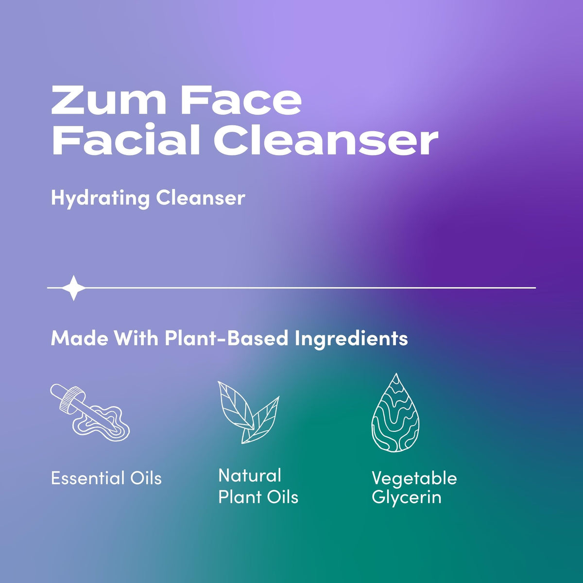 Indigo Wild Zum Face Cleanser bottle pour demonstrating quick rinse and refreshing feel.