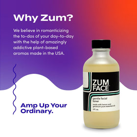 Indigo Wild Zum Face Toner on a cotton pad ready for toning routine