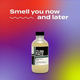 Indigo Wild Zum Face Toner ingredients panel with witch hazel, lemon and geranium