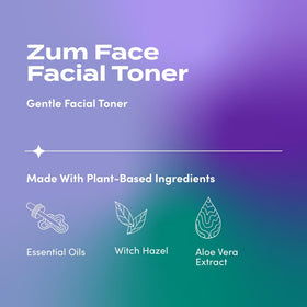 Indigo Wild Zum Face Toner label close-up highlighting natural ingredients