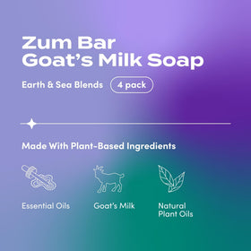 Indigo Wild Zum Goat Milk Soap Bar Sea Salt blend shown with fresh citrus notes