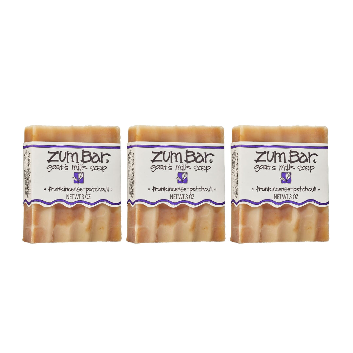 Indigo Wild Zum Goat Milk Soap Bar with frankincense-patchouli scent for daily cleansing.