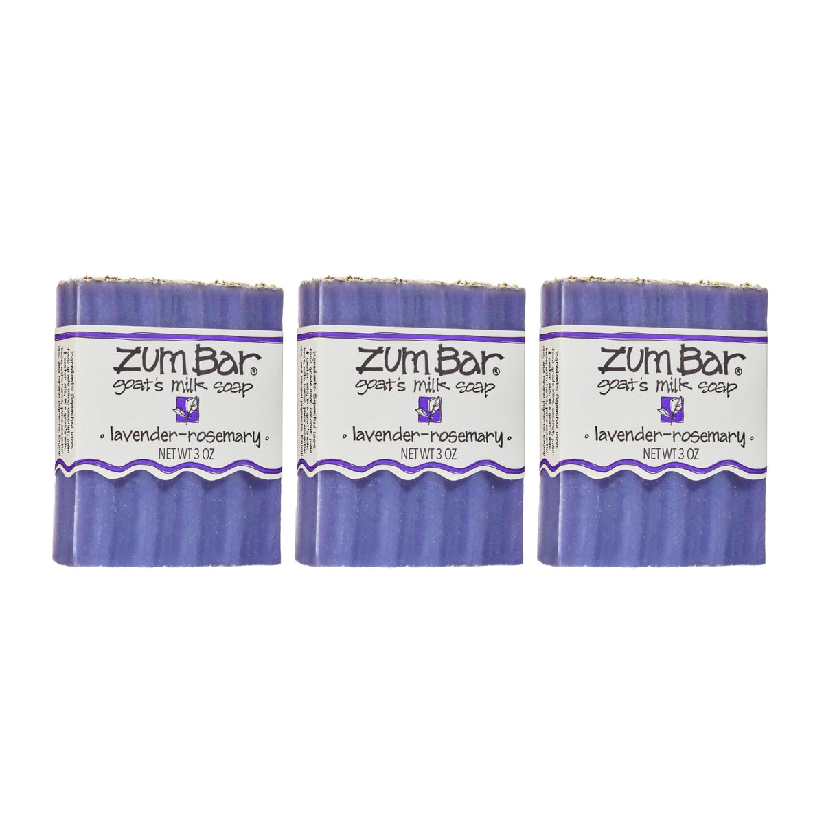 Indigo Wild Zum goat milk soap bar lavender-rosemary close-up showing creamy lather