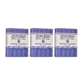 Indigo Wild Zum goat milk soap bar lavender-rosemary close-up showing creamy lather