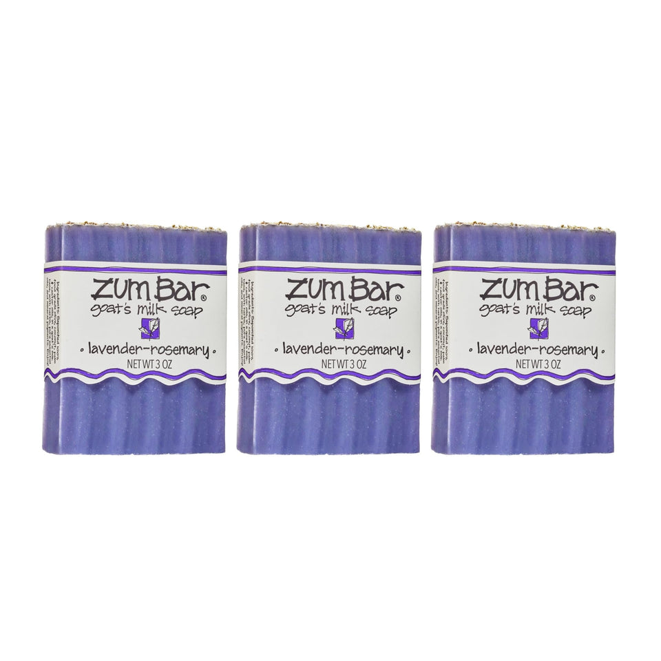 Indigo Wild Zum goat milk soap bar lavender-rosemary close-up showing creamy lather