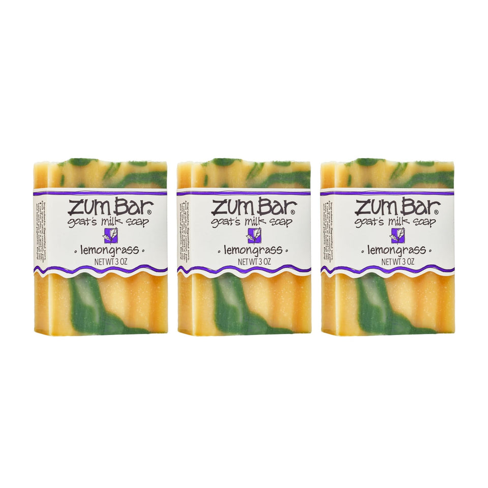 Indigo Wild Zum Goat's Milk Soap Lemongrass bar for refreshing hand and body cleansing.